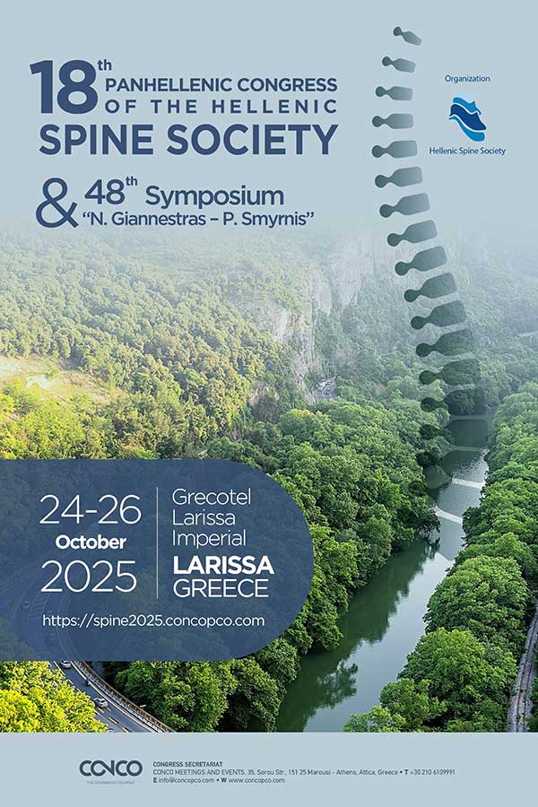 18th Panhellenic Congress of the Hellenic Spine Society & 48th Symposium “N.Giannestras – P.Smyrnis”